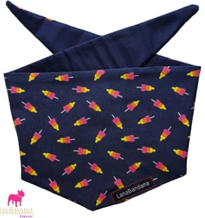 LanaBandana Dogwear | Hondenbandana | Knoopbandana Ice Ice Baby maat S