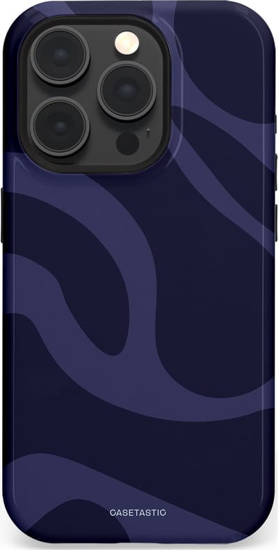 Casetastic Hoesje Geschikt voor Apple iPhone 15 Pro Magsafe - Stijlvolle Beschermende Duo-layer Case - Diepzee Marine Golven