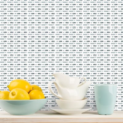 Zelfklevende tegelmuurstickers voor keuken en badkamer - 9 Boheemse cementtegelstickers COAHOMA - 9 stickers 10x10cm