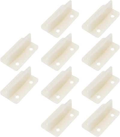 10 Stuks Plastic Deurvloergids voor Houten Schuifdeuren - Ondersteuningshardware in Melkwit 44x26x17mm, Ideaal voor Thuisgebruik en Renovatie