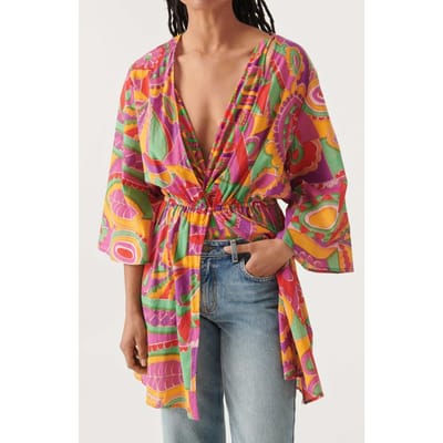 BA&SH Kimono Dean Fuschia Maat: S | Lichte Jassen Outlet | Dames | Groen