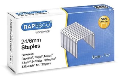 Type 24/6 mm Verzinkte Nietjes - Verpakking van 5000 Stuks voor Kantoor en School