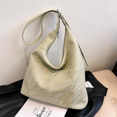 Nieuwe Zomer Zachte Leren Tas Koreaanse Stijl Crossbody Draagtas PU Leer Grote Capaciteit Schoudertas gray