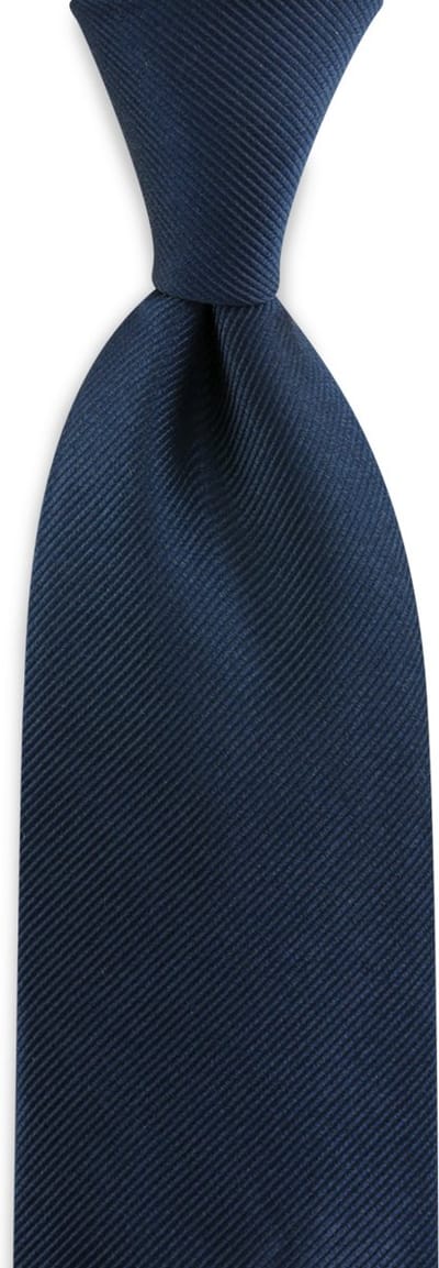 JB Collection - Stropdassen - stropdas zijde marineblauw repp - marineblauw