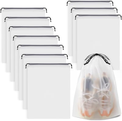 Travel Schoenentassen - Transparante Drawstring Tas voor Schoenen, 10 Stuks