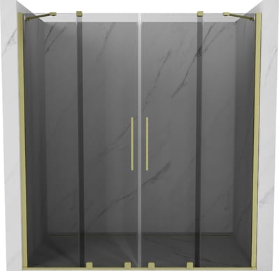 Mexen Velar Duo douchedeur schuifdeur 170 , grafiet, goud geborsteld - 871-170-000-42-55