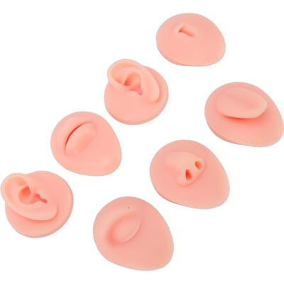 7 stuks Siliconen Lichaamsdelen Tong Mond Neus Oog Navel Oor Model Zachte Oefen Lichaamsdelen Kit