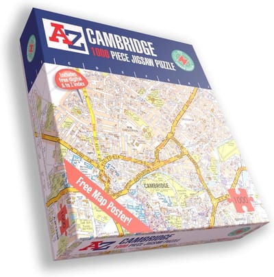 A-Z Stratenkaart Puzzel van Cambridge met 1000 Stukken - Ideaal Cadeau voor Volwassenen