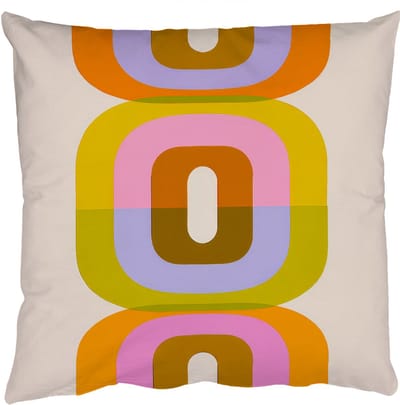 Sierkussens - Kussentjes Woonkamer - 50x50 cm - Stapel - Vormen - Geblokt - Oranje