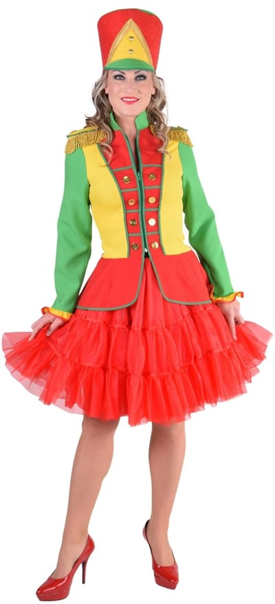 Magic Design Verkleedjas Party Dames Polyester Groen/geel Mt. Xs