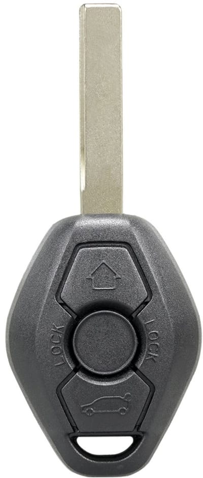 TLVX Sterke Autosleutel Behuizing Geschikt voor BMW 3 serie / 5 serie / 7 serie / X3 / X5 / Z3 / Z4 / E38 / E39 / E46 / Sleutelbaard HU9 / Ter vervanging van Originele Sleutel behuizing / Afstandsbediening Auto / 3 knops / Achterklep knop / 3 knoppen