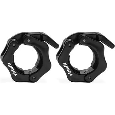 VirtuFit Halterstangsluiters - Lock Jaw Collar - Alleen geschikt voor 30 mm stangen - 2 stuks - Zwart - Barbell