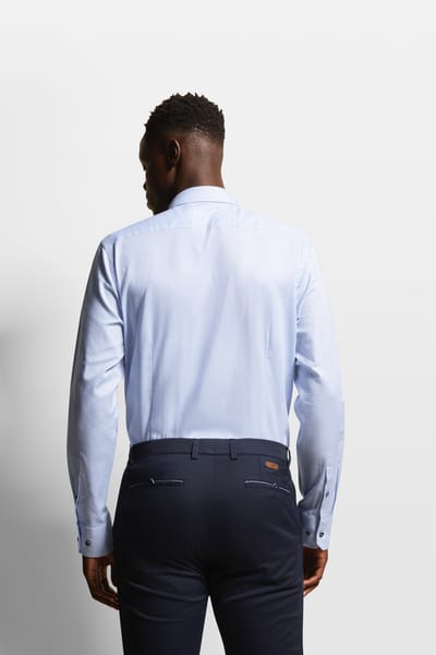 Bugatti Herren Casual overhemd met fijne tweekleurige structuur