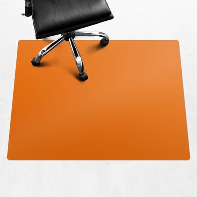 Wallfluent - Vloerbeschermer Koraalrood - 120x90 cm - Oranje Vloerbeschermer Bureaustoelmat - Rechthoekig - Vloerbeschermer Vinyl-Computer Stoel Mat-Kantoordecoraties - Levendige en warme kleuren