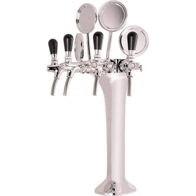 Complete set - Tapzuil - Bierzuil - Biertapzuil - Tapbiertoren - Beertower - Chroom, Elegant - 4-kraans