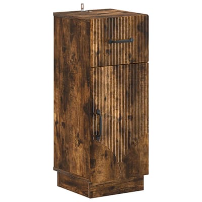 vidaXL - Badkamer - Opbergkast - HOORN - Gerookt - eiken - 30 - x - 31 - x - 77 - cm