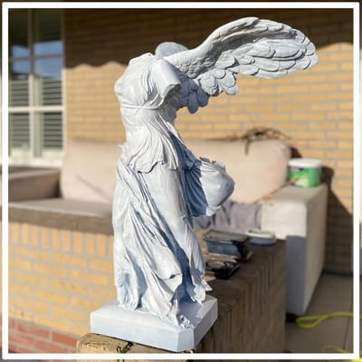 Winged Victory Standbeeld 50Cm of Samothrace Niké of Samothrace | Griekse Godin Beeld | Marmeren Kunst Sculptuur | Woondecoratie