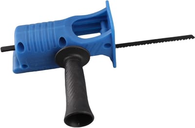 Elektrische Reciprozaag - Decoupeerzaag Boorhulpstuk - Hout Metaal Zagen - Ergonomische Handgreep - 16 x 12 x 7 cm - Blauw