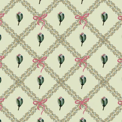 Behang Bowie Bow Tie groen