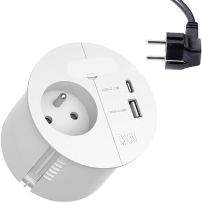 Bachmann 938.302 Bureaustekkerdoos Wit
