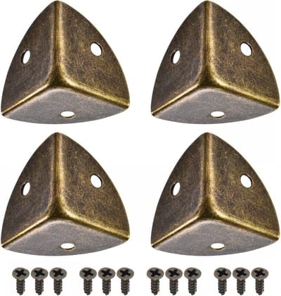 10x Stuks Bronzen Metalen Hoekbeschermers voor Meubels en Kisten 30x30mm