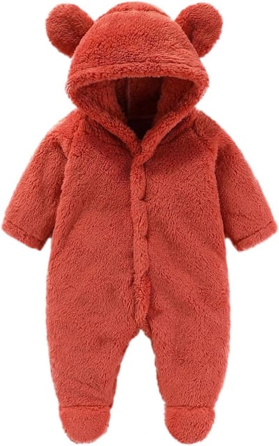 Baby Fleece Pak - Winterpakje Onesie - Warm Aankleden - Met Capuchon - Newborn - Cartoon Print