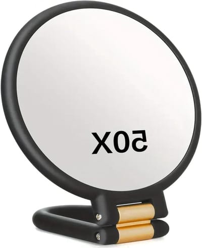 Vergrootspiegel - Make-upspiegel - Gedetailleerde Make-up - 50x Vergroting - 50 stuks - Zwart