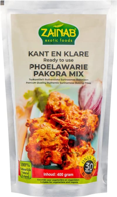 Zainab | Pakora mix | 400 gram | Phulaurie mix | Vegan | kikkererwten snack uit India