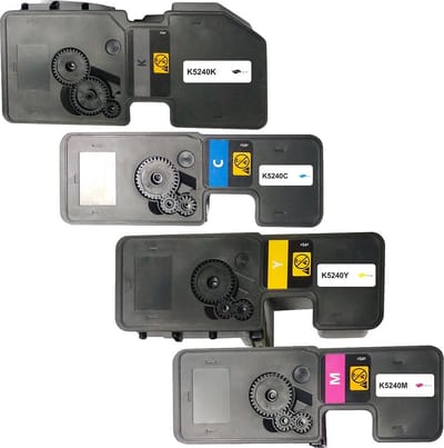 Kyocera TK-5240K - Toner Cyaan|Geel|Magenta|Zwart - 13.000 pagina's - Huismerk Compatible - Geschikt voor Kyocera ECOSYS M5026cdn Kyocera ECOSYS M5026cdw Kyocera ECOSYS M5526cdn Kyocera ECOSYS M5526cdw