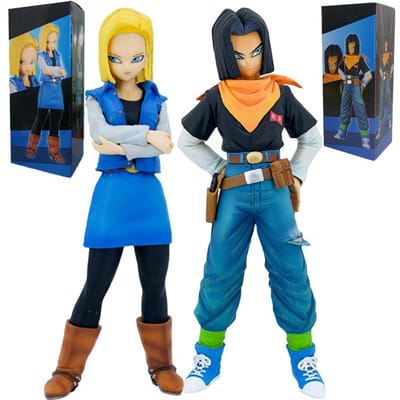 22CM Anime Dragon Ball Z Android 17 18 Figuur Android 18 PVC Actiefiguren Verzameling Model Speelgoed voor Kinderen Kerstcadeaus