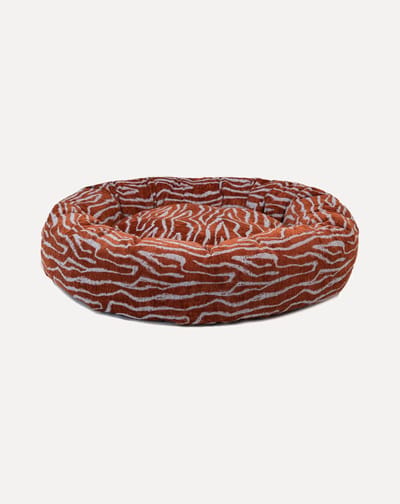 DOGGUO® Donut Hondenmand - S 50x50 cm - Orthopedisch Hondenkussen - Honden Kussen voor Hond & Katten - Zachte Hondenbed met Rand - Wasbare Hoes - Memory Foam - Dog Bed - Coussin Chien - Brown Blue