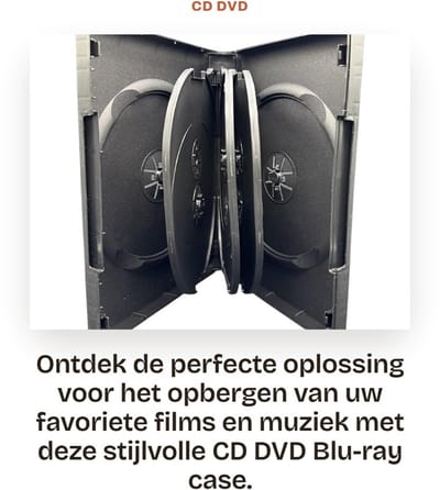 Dailygoods- DVD Case 27mm - Zwart - 5 Stuks - Voor 8 Schijven - Transparante Buitenwikkel - Interne Schijflade - Schijfdoos