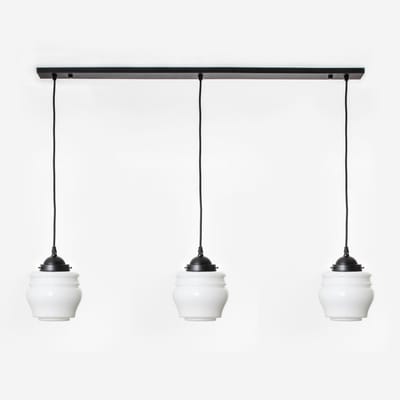 3 x Bloemknop lampen aan plafondbalk Moonlight - Art Deco Trade