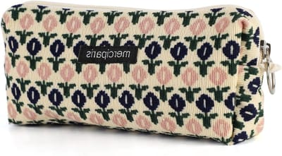 Retro Corduroy Etui, Lichtgewicht en Hangend, Multifunctioneel als Pennenzak, Cosmetica Tas en Sleuteltas