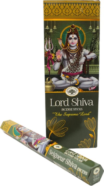 Wierook - Green Tree Lord Shiva Wierook - 120 lange wierook stokjes - Handgerolde Wierook - 6 Pack