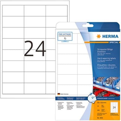 Herma folie-etiketten 66X33,8 25 vel DIN A4 600 stuks 4691