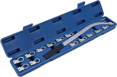 Gereedschapsset Riemspanner - Motortiming Tool - Motoronderhoud - Stalen Duurzame Constructie - 15 Delig - Zilver