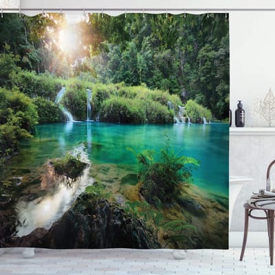 ABAKUHAUS Lake Forest Douchegordijn – 175x220 cm – Multikleurige Stoffen