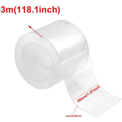 50mm Breedte Nano Tape 15M Herbruikbaar Geen Sporen Waterdicht Ultrasterk Muurtape Strip Transparant Dubbelzijdig Zelfklevend Montagetape