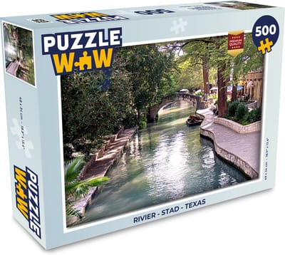 Puzzel Rivier - Stad - Texas - Legpuzzel - Puzzel 500 stukjes