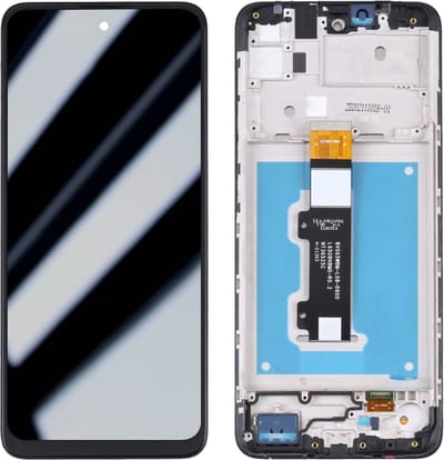 Motorola, Scherm + Kader Geschikt voor Motorola Moto E40 / E30 Volledig scherm blok, Lichtgrijs