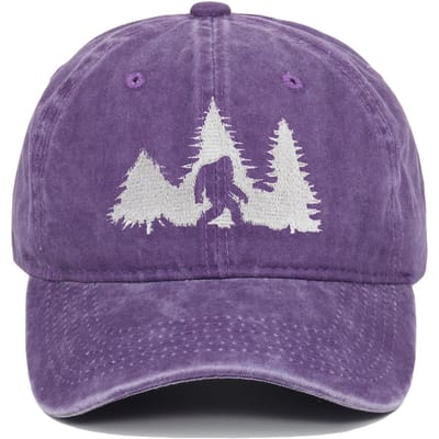 Nieuwe Bigfoot Geborduurde Vintage Gewassen Baseballpet Papa Hip Hop Adjustable pink