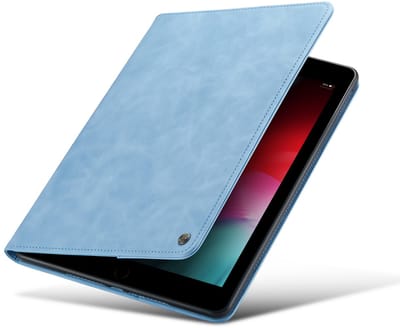 Casemania Hoes Geschikt voor Apple iPad Air 11 inch (2026, M4/2025, M3/2024, M2) - Sky Blue - Luxe Book Cover met Pasjeshouder en Standaardfunctie