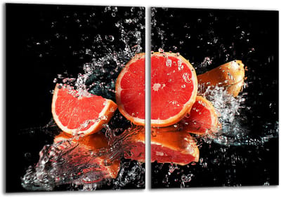 TMK ArtDeko - Glass Protectieplaat voor Kookplaat - Grapefruit - 40x52 cm - Veilig