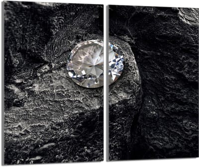 TMK ArtDeko - Serie Diament - Glazen Beschermplaat voor Fornuis - 2x30x52 - Veilig en Praktisch