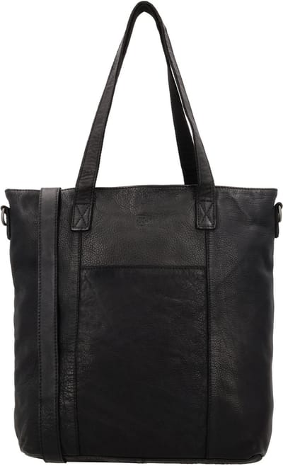 Hide & Stitches Paint Rock Schoudertas - Shopper - Crossbody - Schouderband - Leer - Leren Dames Tas - Zwart