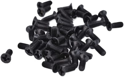 Dailygoods- Kruisschroeven 50 Stuks - Verzonken - Zwart Gegalvaniseerd - Chemisch Bestendig - RoHS2-Conform - Perfecte Vervangingen - Machineschroeven