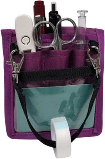 Verpleegkundige Heuptas - Verpleegtas Organizer - Medische Hulpmiddelen Dragen - Multi-compartiment Ontwerp - 11.5 x 26 cm - Paars