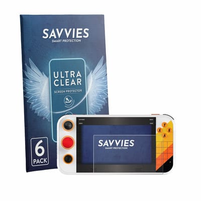 Savvies - Screenprotector voor My Arcade Atari Gamestation Go Portable - Folie Beschermfolie transparant 6 Stuks