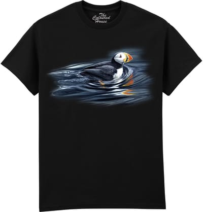 Pappegaaiduikers Swimming Puffin The Coloured House T-shirt M